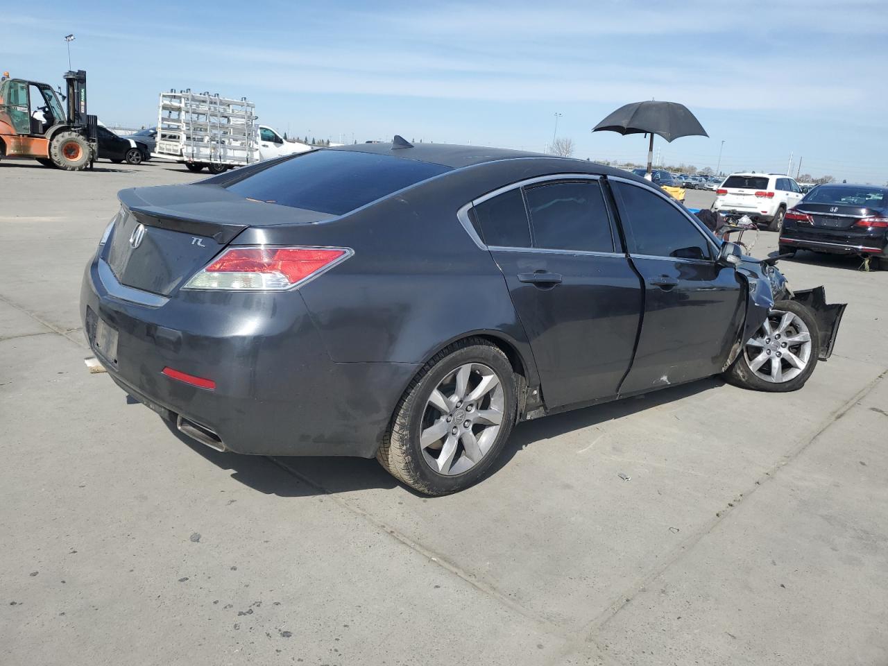 2012 Acura TL VIN 19UUA8F52CA016586 Copart auction photo, front end / side damage thumbnail 3
