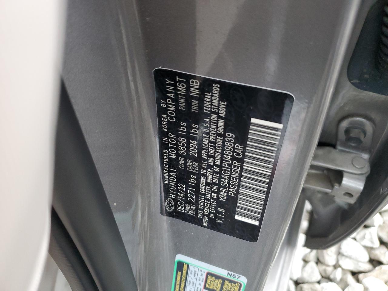 2023 Hyundai Elantra VIN KMHLS4AG1PU489839 Copart auction photo, all over / front end damage thumbnail 13