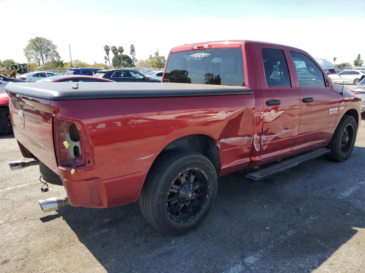 2014 RAM 1500 VIN 1C6RR6FT4ES397930 Copart auction photo, rear end / side damage thumbnail 3