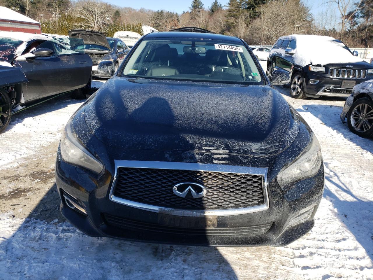 2014 Infiniti Q50 VIN JN1BV7AR8EM693127 Copart auction photo, rear end / mechanical damage thumbnail 5