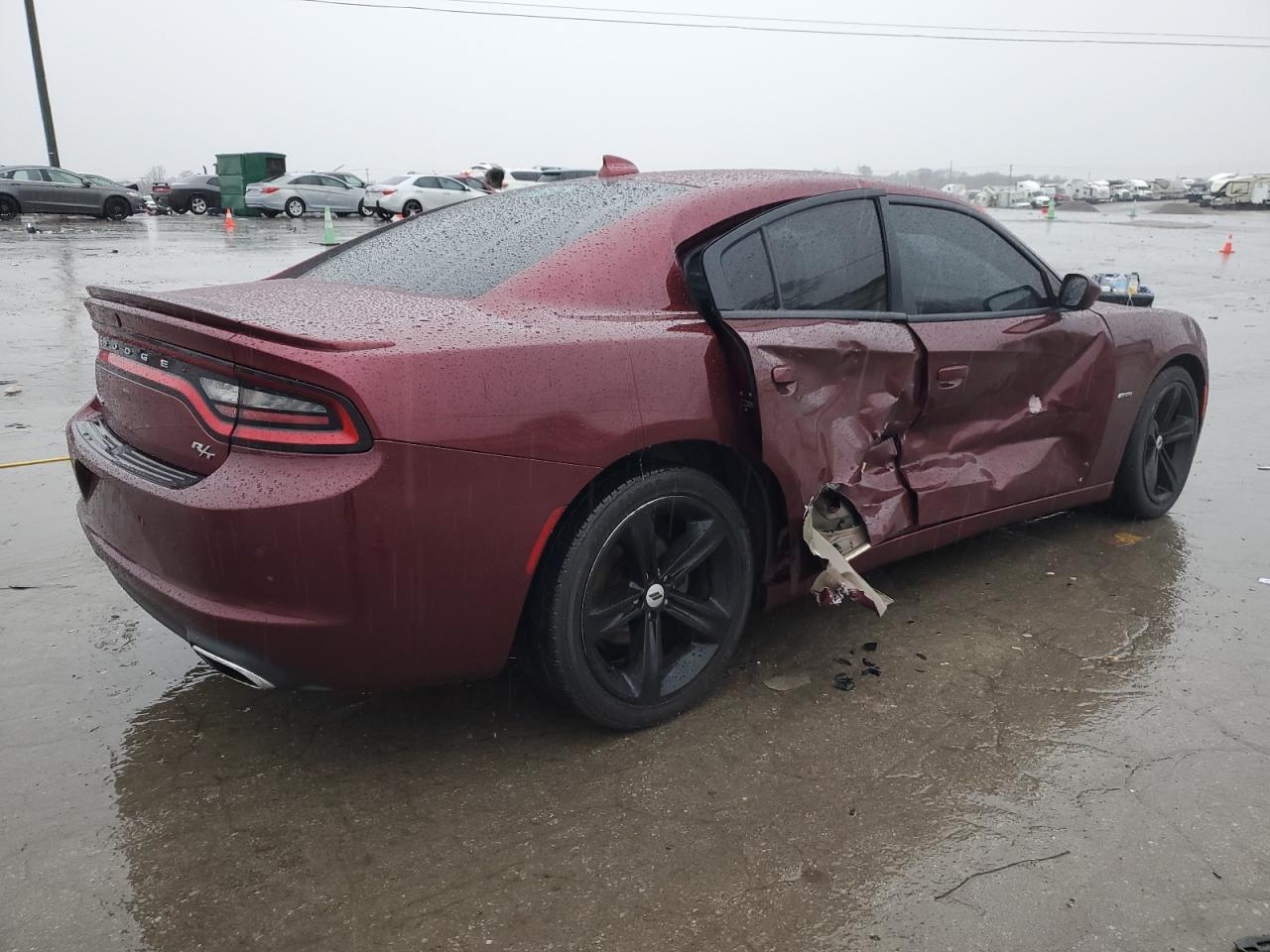 2018 Dodge Charger VIN 2C3CDXCT9JH133440 Copart auction photo, side damage thumbnail 3
