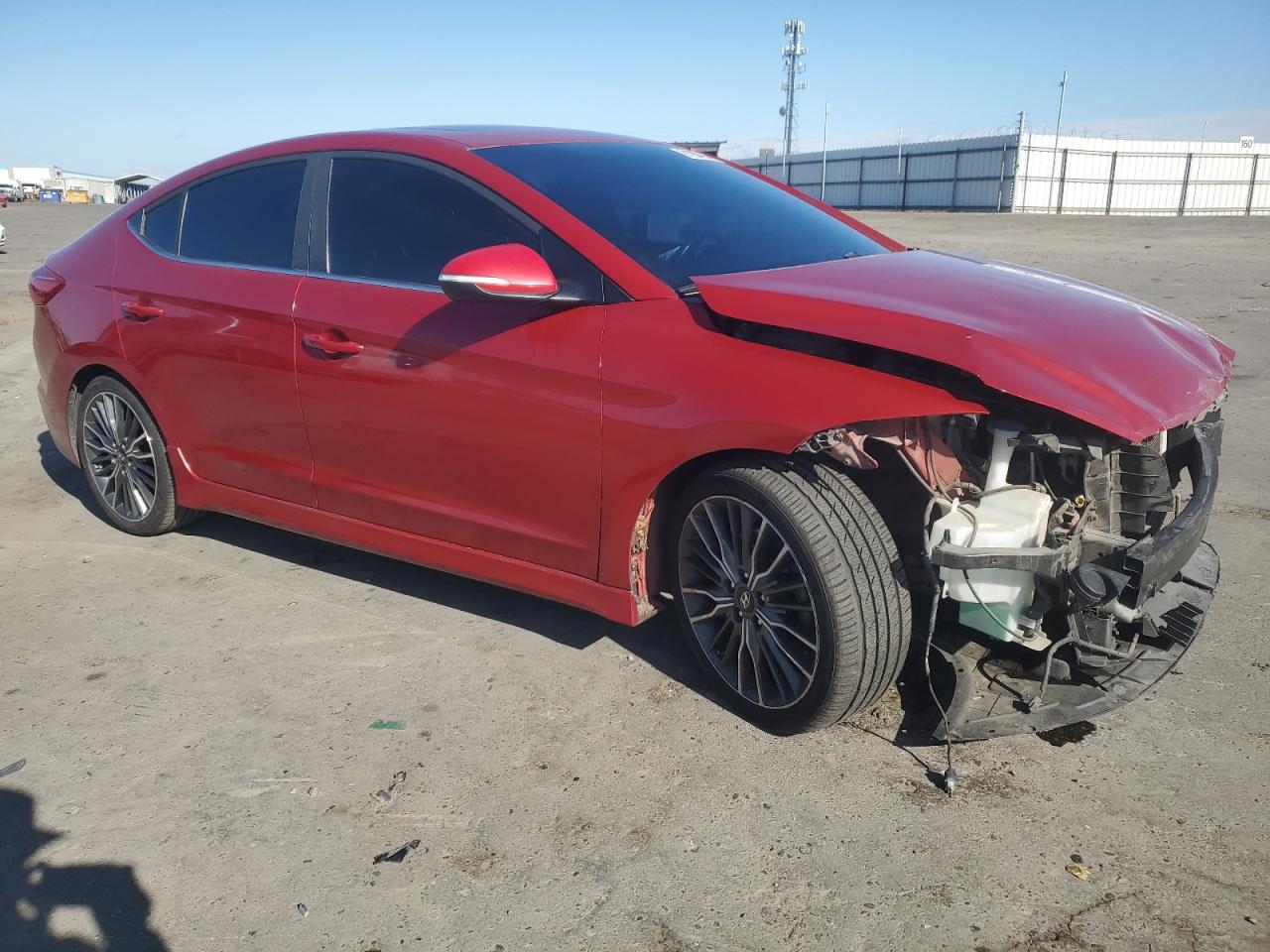 2018 Hyundai Elantra VIN KMHD04LB2JU520082 Copart auction photo, front end damage thumbnail 4