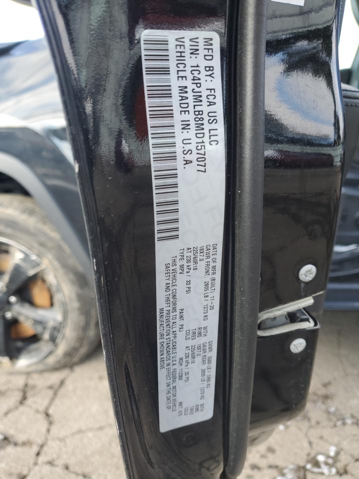 2021 Jeep Grand Cherokee VIN 1C4PJMLB8MD157077 Copart auction photo, front end / rear end damage thumbnail 15