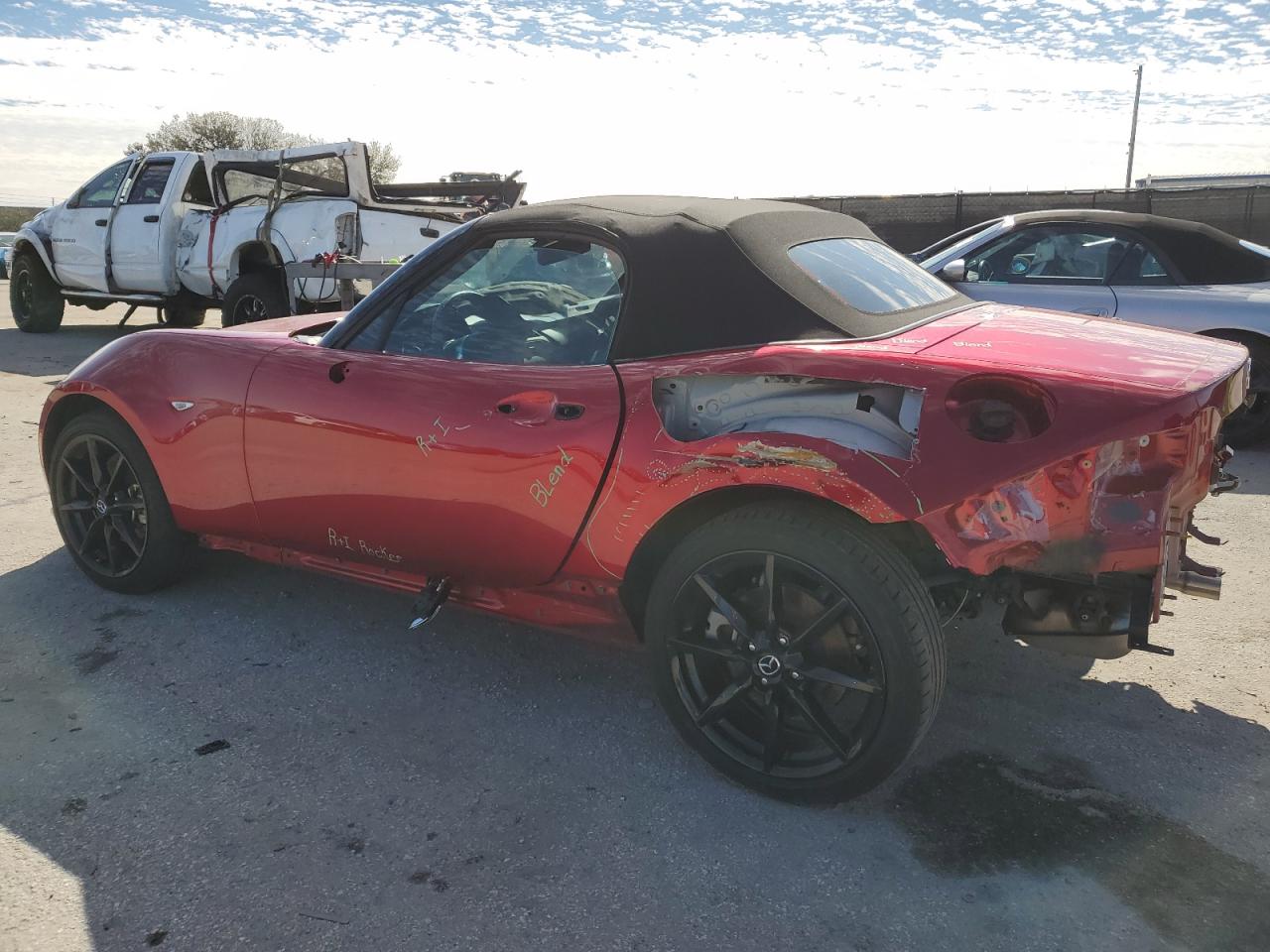 2022 Mazda MX-5 VIN JM1NDAC73N0503893 Copart auction photo, rear end damage thumbnail 2