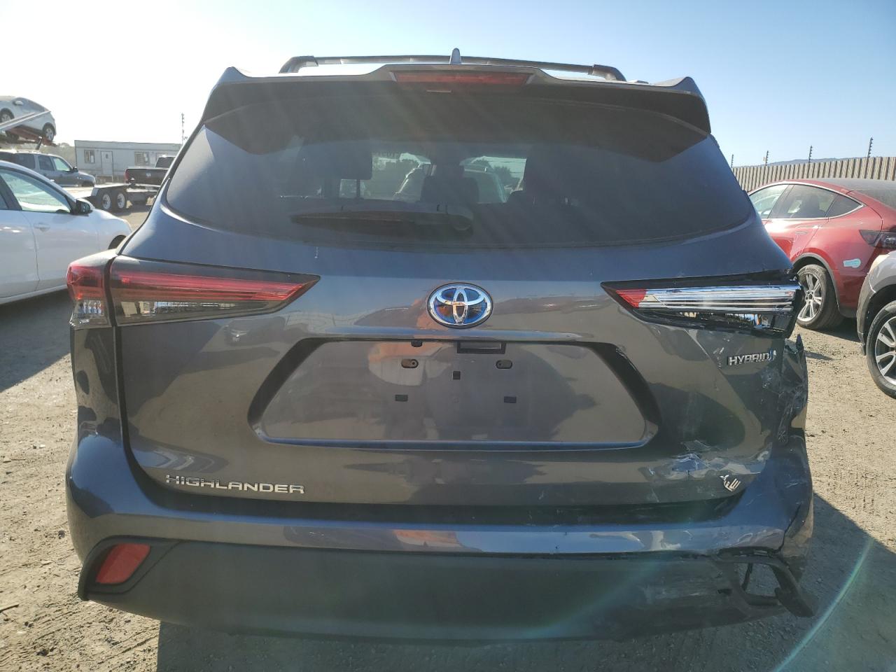 2022 Toyota Highlander VIN 5TDHBRCH7NS541697 Copart auction photo, rear end / front end damage thumbnail 6