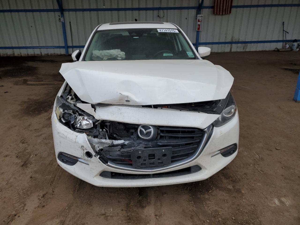2017 Mazda 3 VIN 3MZBN1W31HM140386 Copart auction photo, rear end / front end damage thumbnail 5