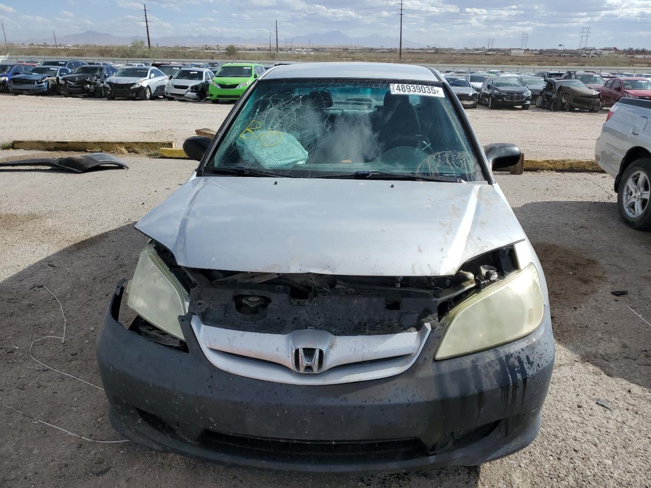 2005 Honda Civic VIN 1HGES15555L013764 Copart auction photo, front end / mechanical damage thumbnail 5