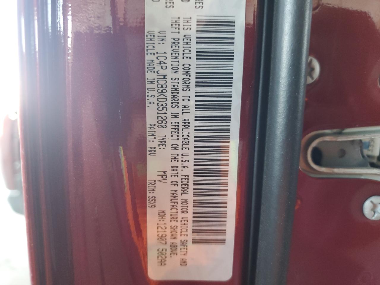 2019 Jeep Grand Cherokee VIN 1C4PJMCB9KD351260 Copart auction photo, front end damage thumbnail 15