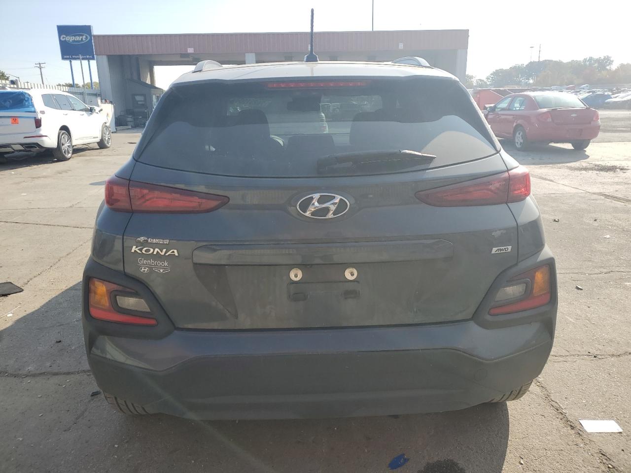 2021 Hyundai Kona VIN KM8K2CAA9MU616348 Copart auction photo, front end / side damage thumbnail 6