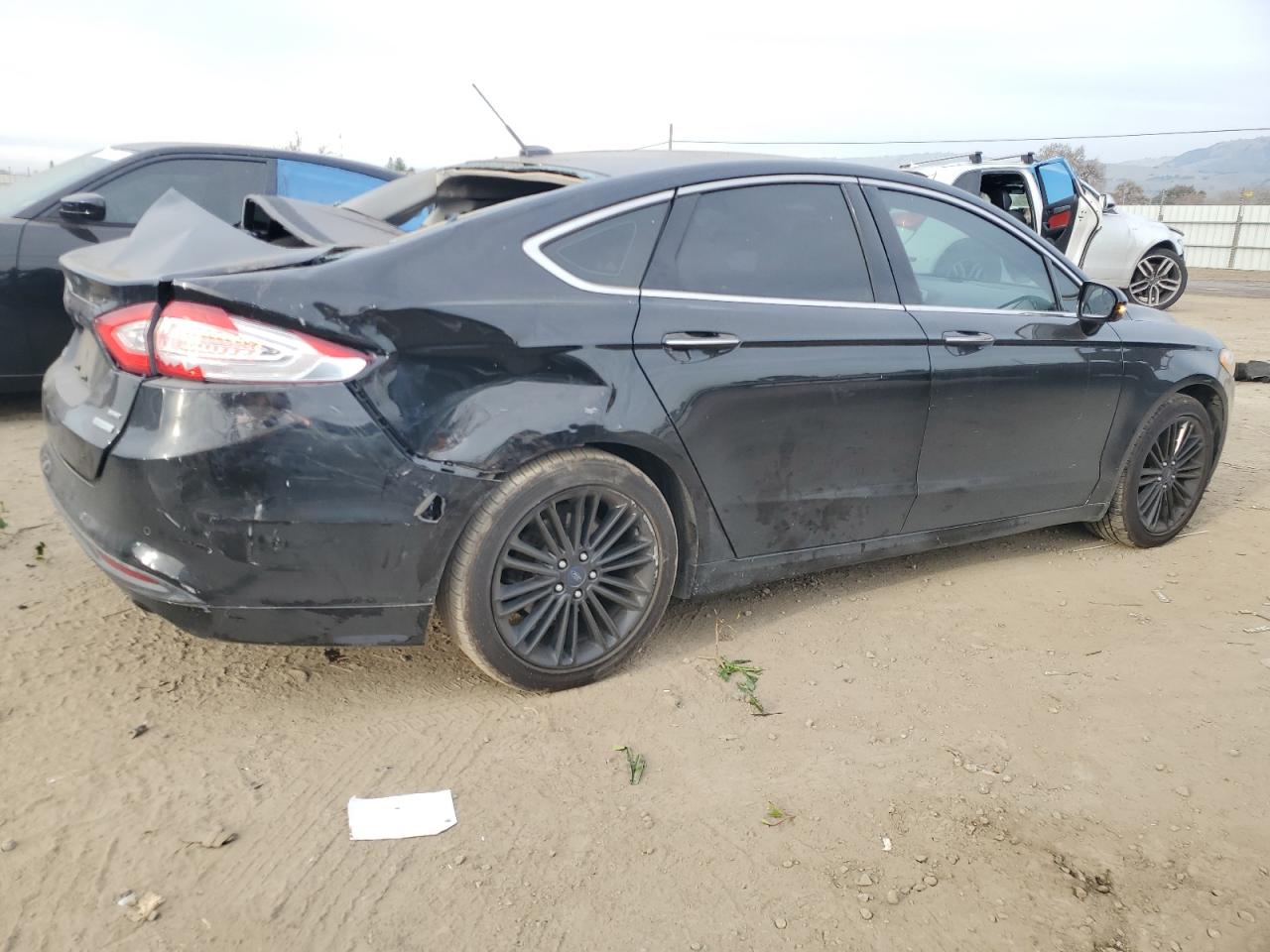 2016 Ford Fusion VIN 3FA6P0HD6GR145542 Copart auction photo, rear end / side damage thumbnail 3