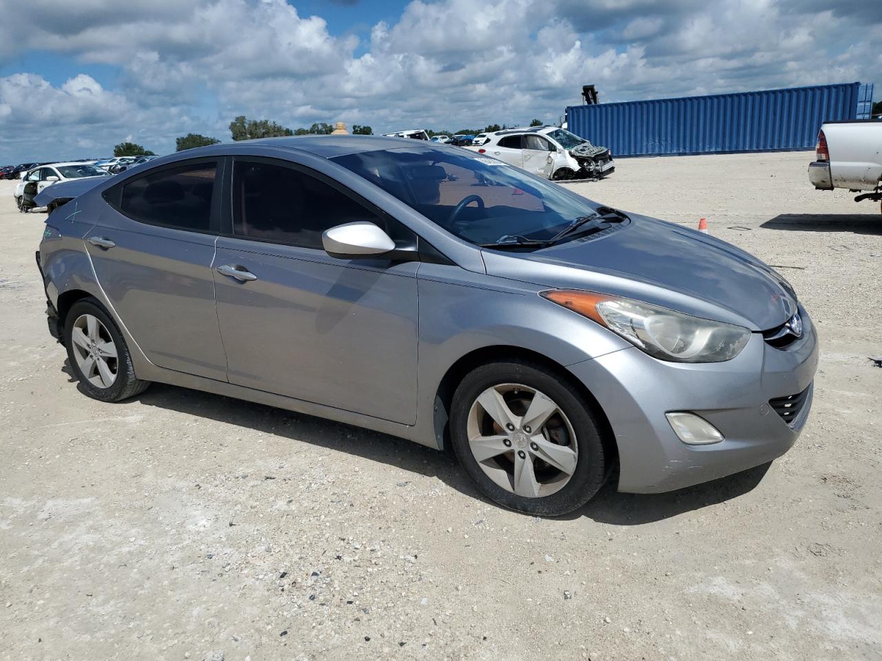 2013 Hyundai Elantra VIN KMHDH4AE7DU812627 Copart auction photo, rear end damage thumbnail 4