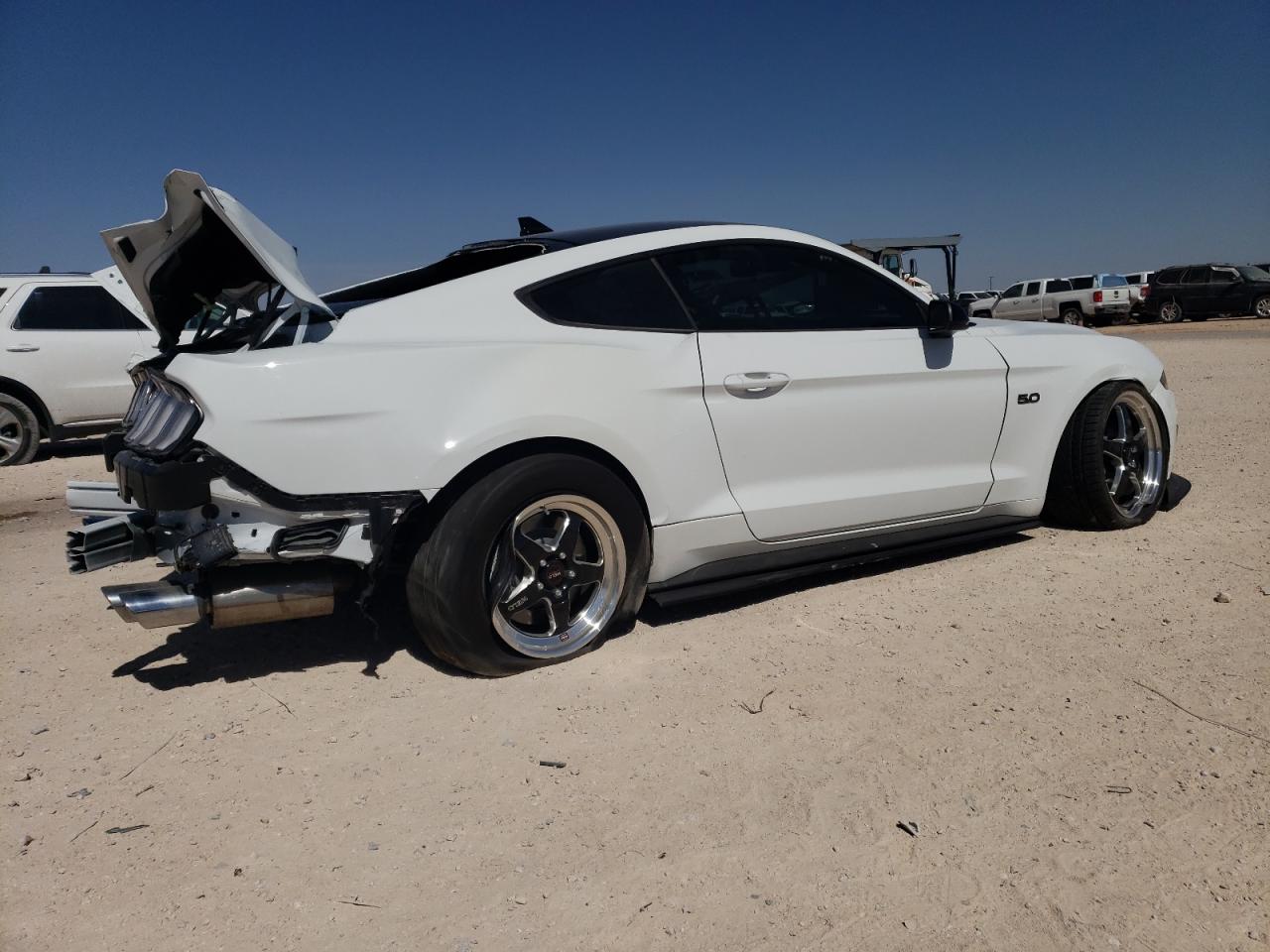 2022 Ford Mustang VIN 1FA6P8CF7N5140955 Copart auction photo, rear end / front end damage thumbnail 3