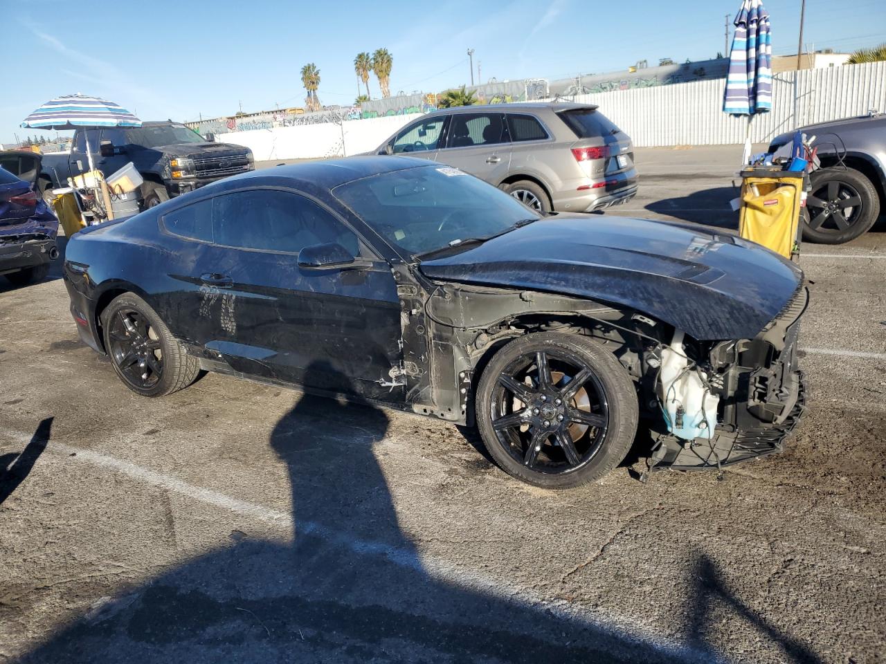 2018 Ford Mustang VIN 1FA6P8TH4J5154601 Copart auction photo, front end / undercarriage damage thumbnail 4