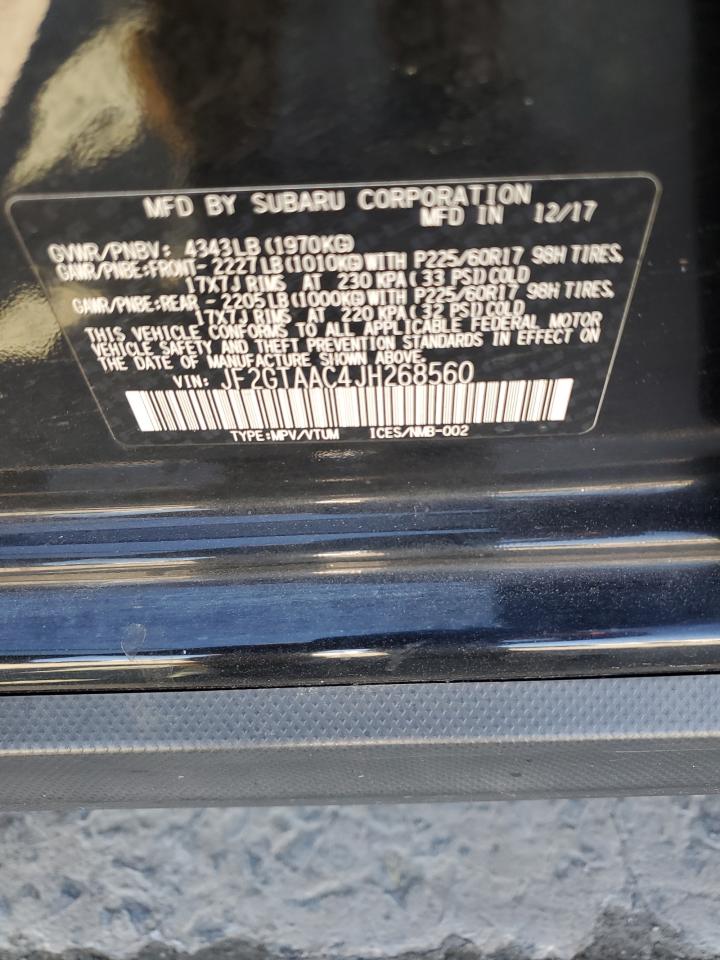 2018 Subaru XV VIN JF2GTAAC4JH268560 Copart auction photo, front end damage thumbnail 13