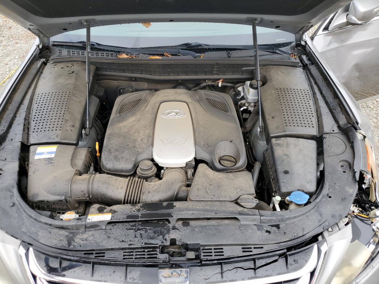 2011 Hyundai Equus VIN KMHGH4JF6BU042567 Copart auction photo, side / front end damage thumbnail 11