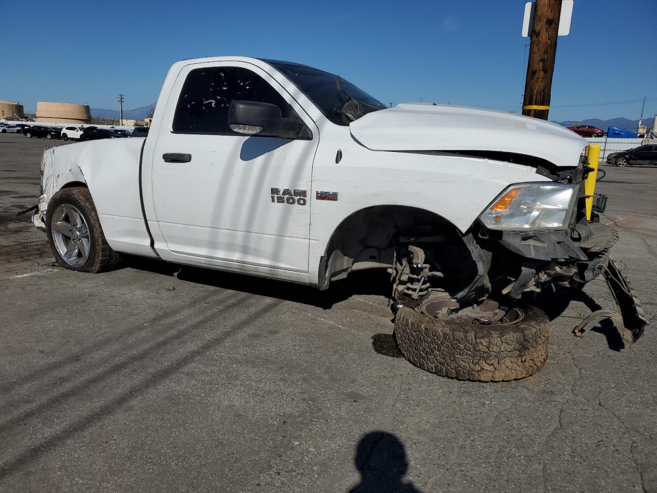 2016 RAM 1500 VIN 3C6JR6AT3GG312011 Copart auction photo, rollover damage thumbnail 4