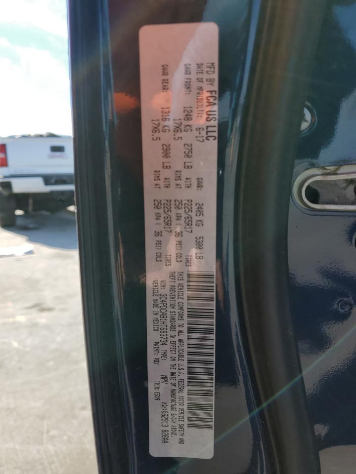 2017 Dodge Journey VIN 3C4PDCAB1HT683734 Copart auction photo, front end / side damage thumbnail 13