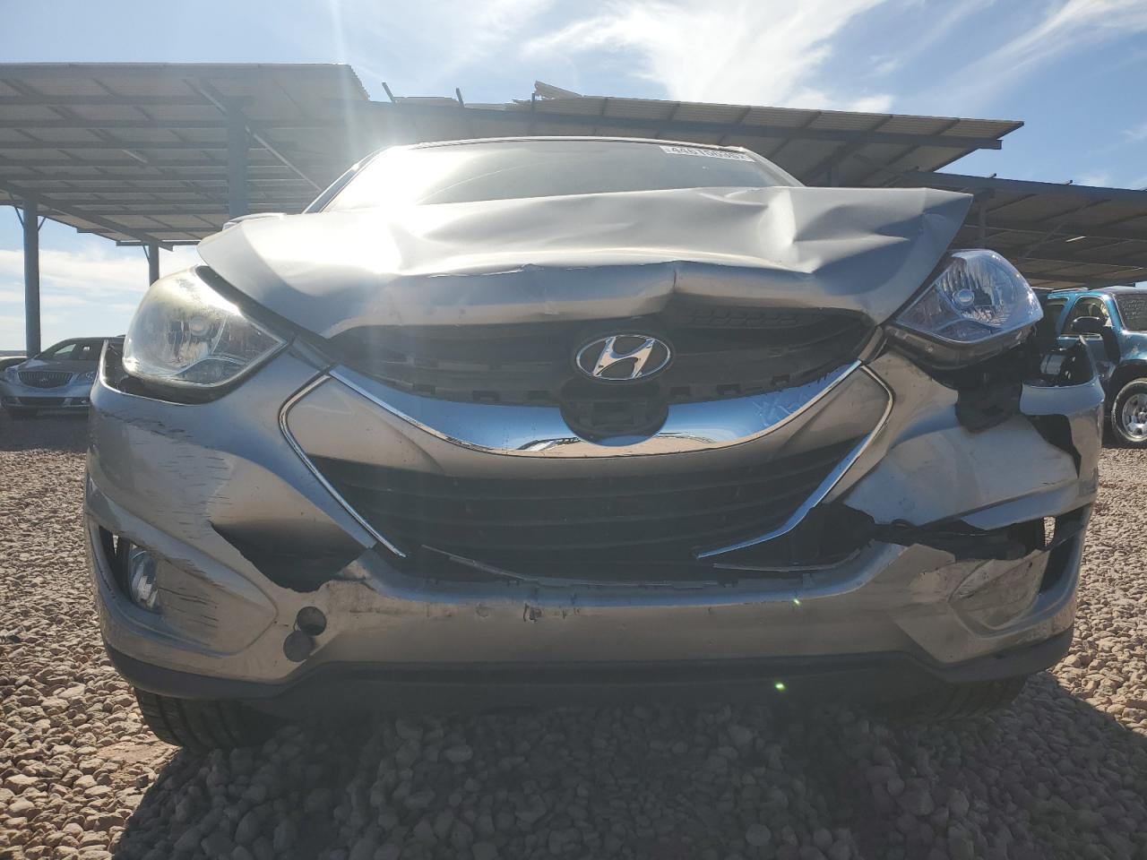 2013 Hyundai Tucson VIN KM8JU3AC7DU693159 Copart auction photo, front end damage thumbnail 5