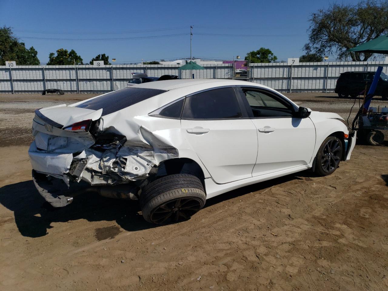2020 Honda Civic VIN 19XFC2F8XLE211194 Copart auction photo, all over damage thumbnail 3