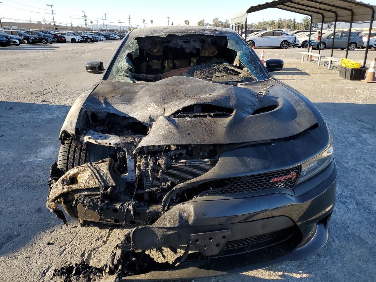 2018 Dodge Charger VIN 2C3CDXL90JH341565 Copart auction photo, burn damage thumbnail 5