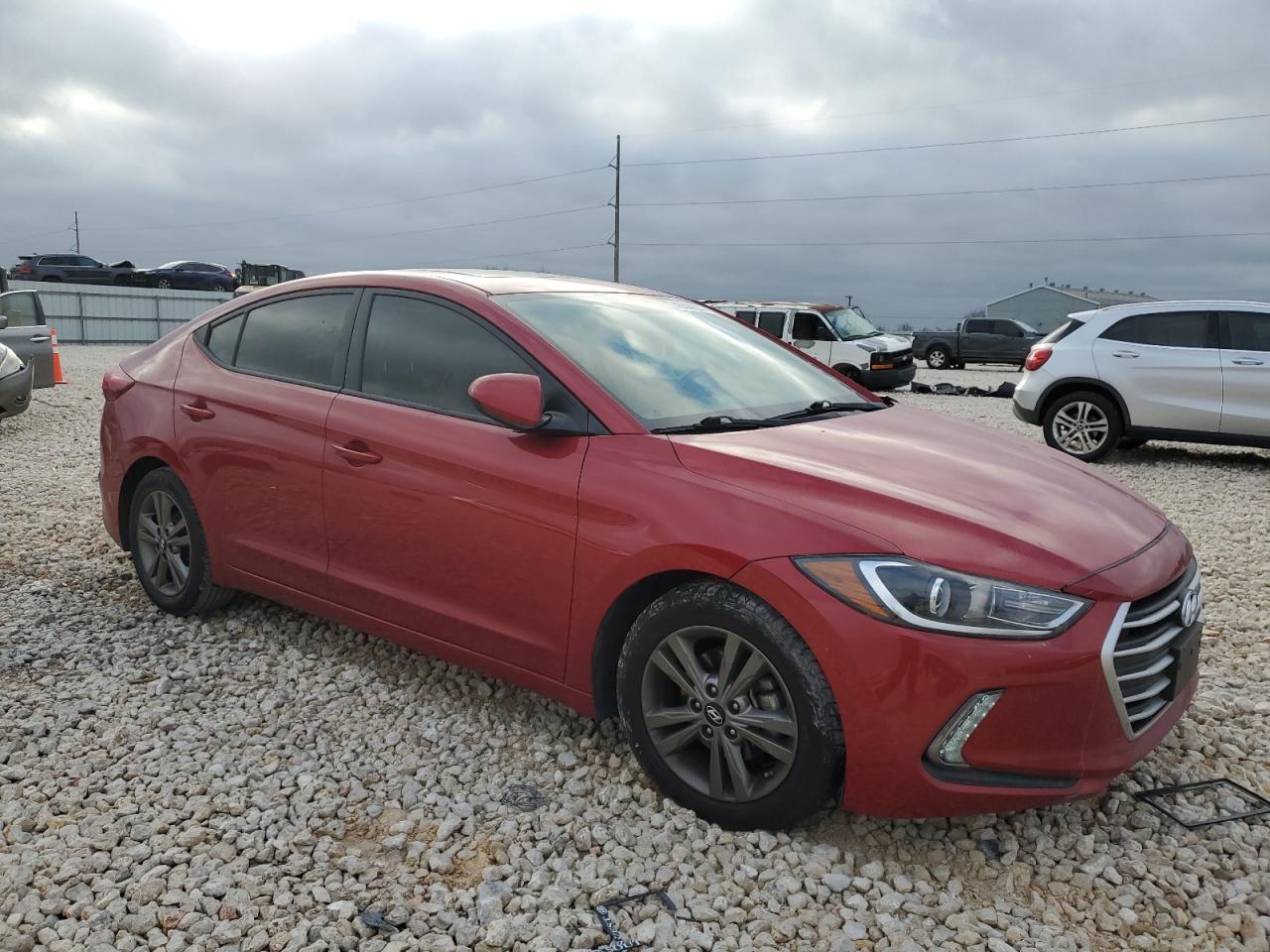 2017 Hyundai Elantra VIN 5NPD84LF4HH199229 Copart auction photo, side / front end damage thumbnail 4
