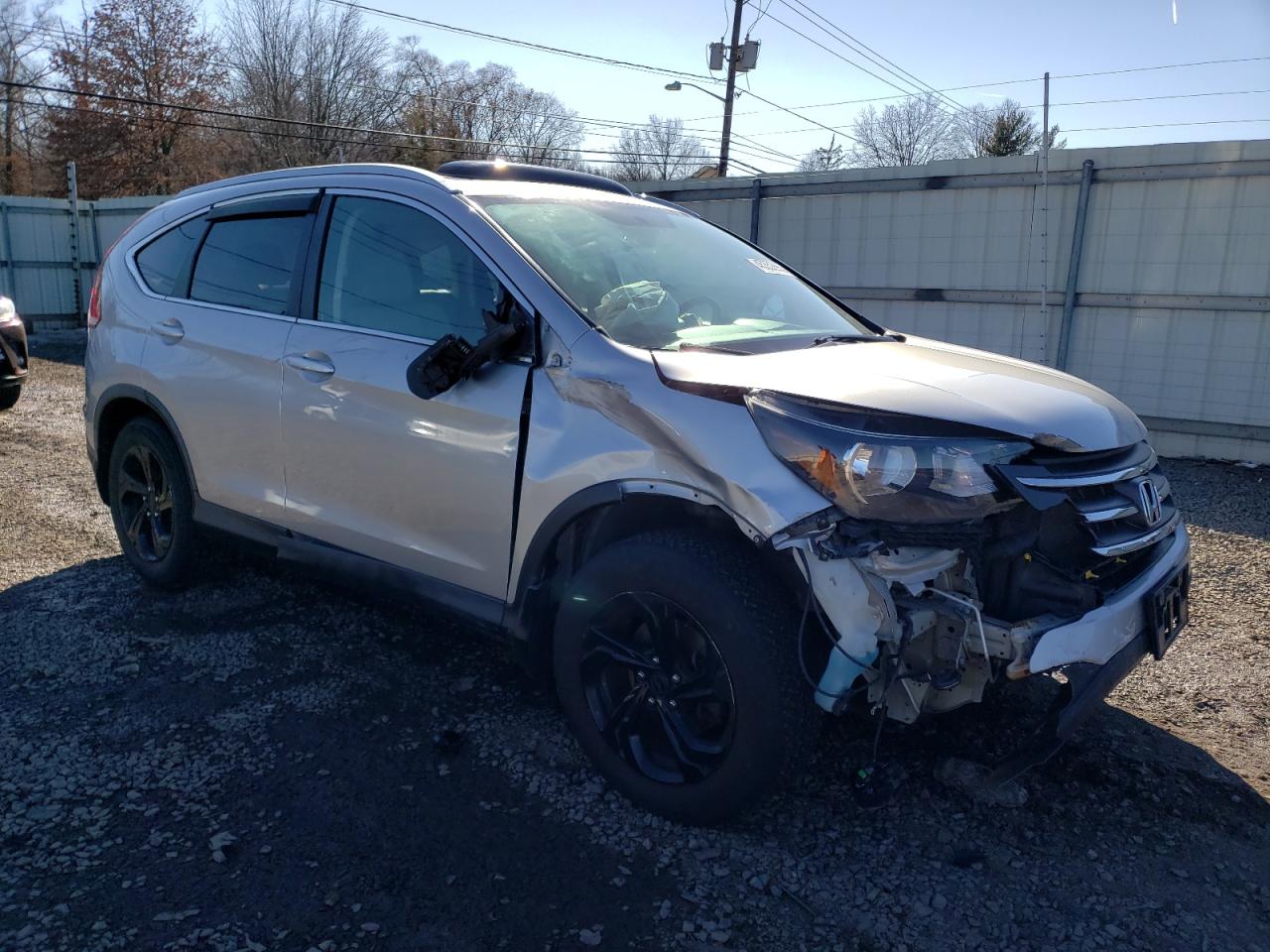 2013 Honda CR-V VIN 5J6RM3H73DL011278 Copart auction photo, front end / side damage thumbnail 4