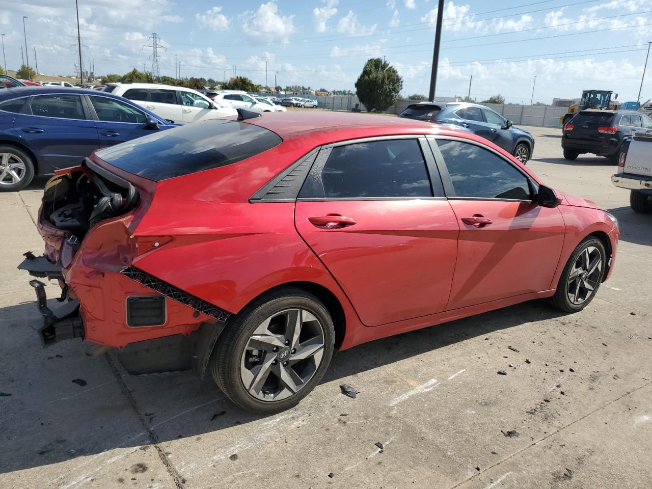 2023 Hyundai Elantra VIN 5NPLS4AG9PH107751 Copart auction photo, rear end / hail damage thumbnail 3