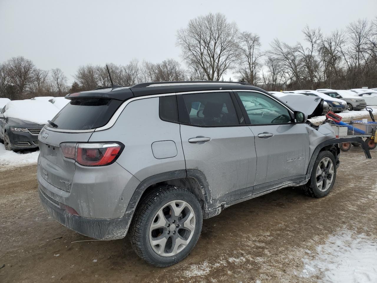 2019 Jeep Compass VIN 3C4NJDCB4KT656912 Copart auction photo, front end / mechanical damage thumbnail 3