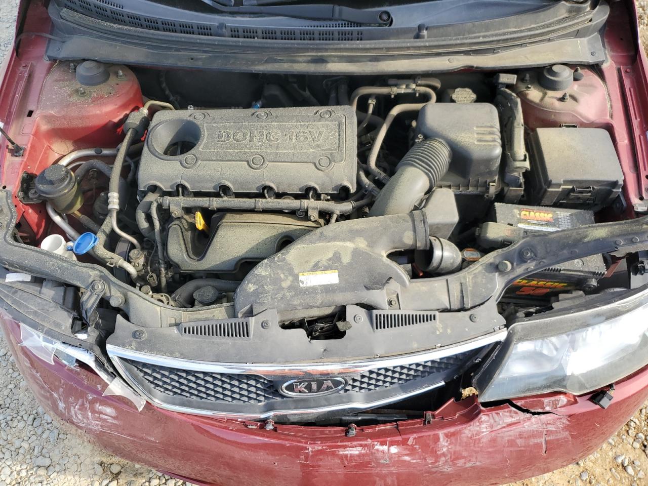 2010 KIA Forte VIN KNAFU4A24A5834974 Copart auction photo, front end damage thumbnail 13