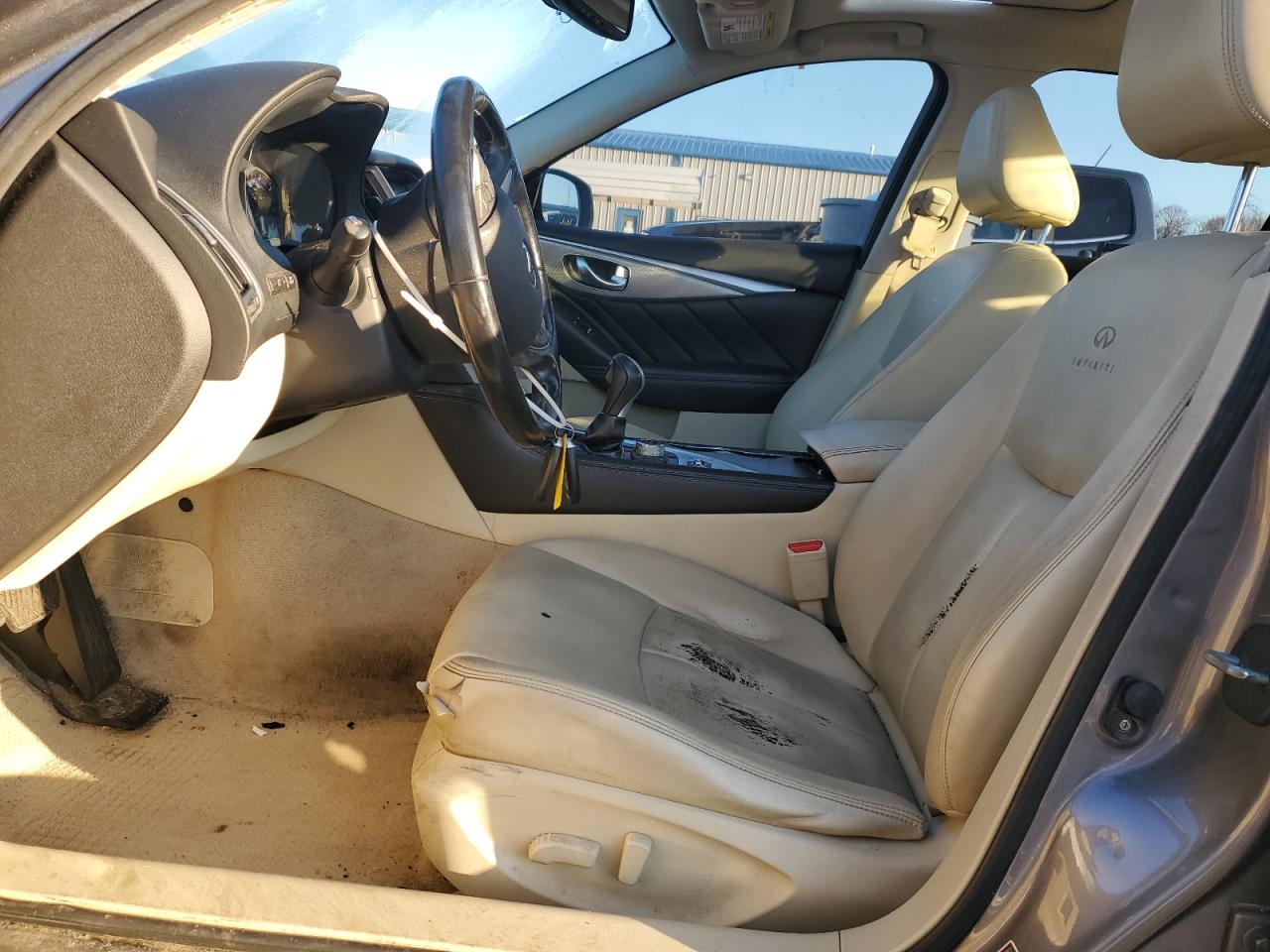 2014 Infiniti Q50 VIN JN1BV7AR2EM686979 Copart auction photo, vandalism / rear end damage thumbnail 7