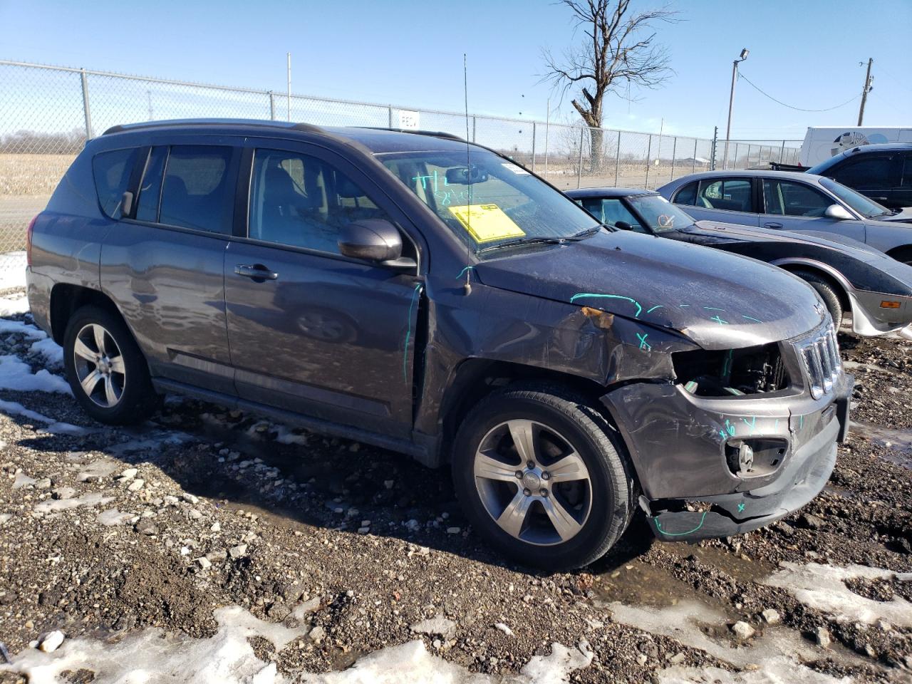 2016 Jeep Compass VIN 1C4NJDEB7GD708608 Copart auction photo, front end / side damage thumbnail 4