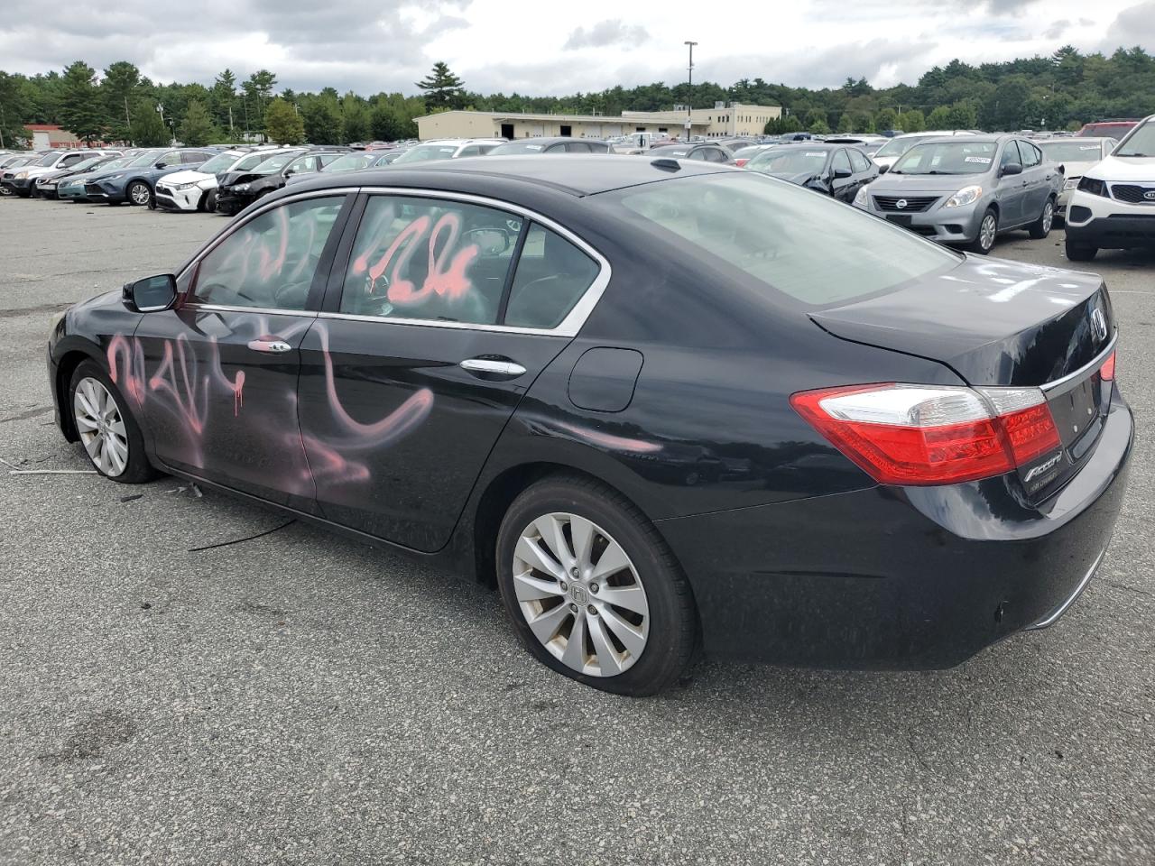 2014 Honda Accord VIN 1HGCR2F85EA075971 Copart auction photo, vandalism / minor dent/scratches damage thumbnail 2