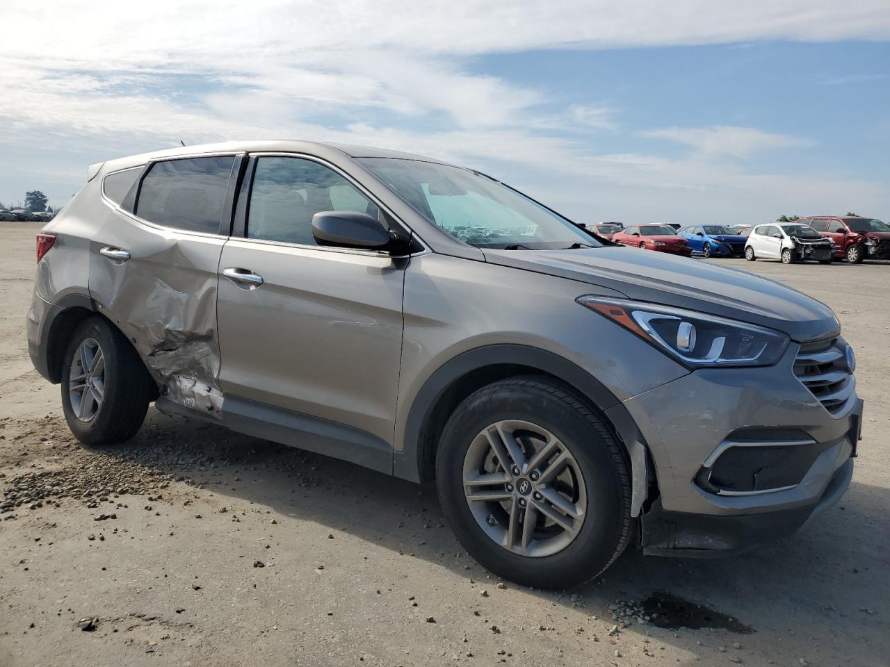 2018 Hyundai Santa Fe VIN 5XYZT3LB2JG569232 Copart auction photo, side / undercarriage damage thumbnail 4