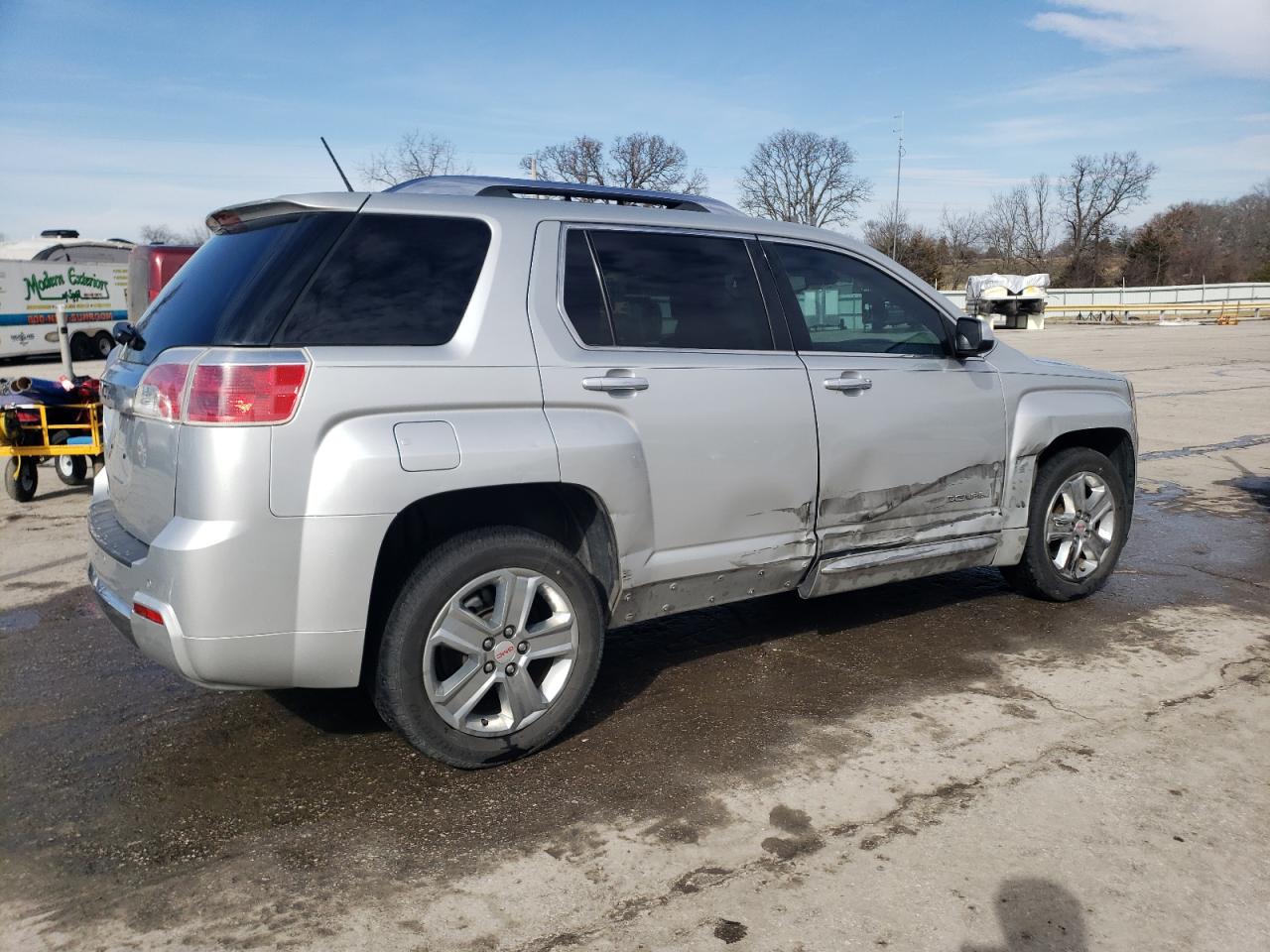 2014 GMC Terrain VIN 2GKALUEK0E6348252 Copart auction photo, side / front end damage thumbnail 3