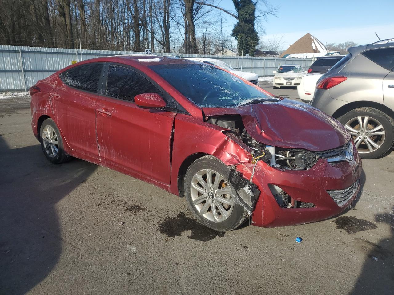 2016 Hyundai Elantra VIN 5NPDH4AE7GH680522 Copart auction photo, front end damage thumbnail 4
