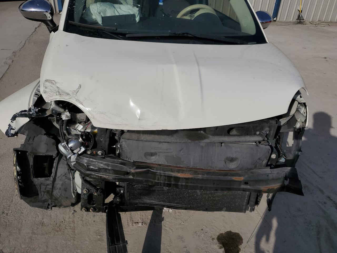 2013 Fiat 500 VIN 3C3CFFER5DT739271 Copart auction photo, front end damage thumbnail 11