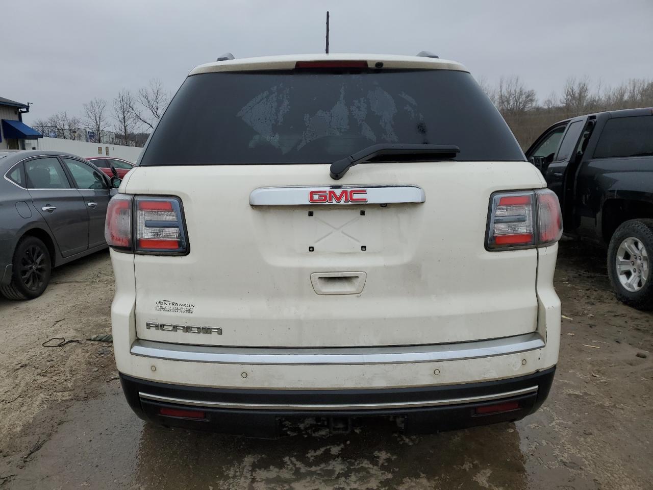 2014 GMC Acadia VIN 1GKKRRKDXEJ377685 Copart auction photo, front end / side damage thumbnail 6