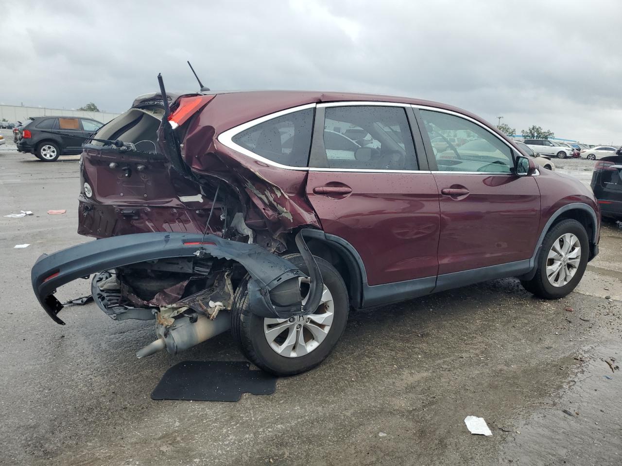 2013 Honda CR-V VIN 5J6RM4H57DL053991 Copart auction photo, rear end damage thumbnail 3