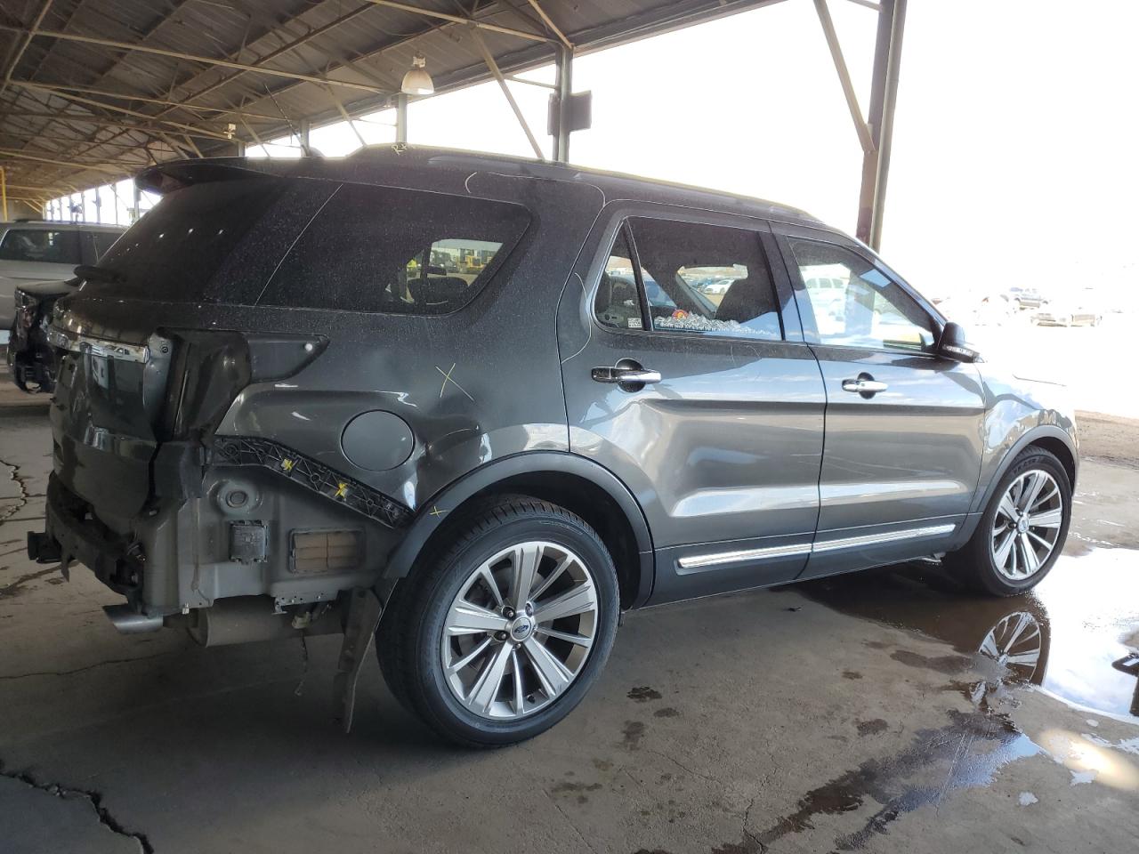 2019 Ford Explorer VIN 1FM5K7F87KGB48500 Copart auction photo, side / rear end damage thumbnail 3