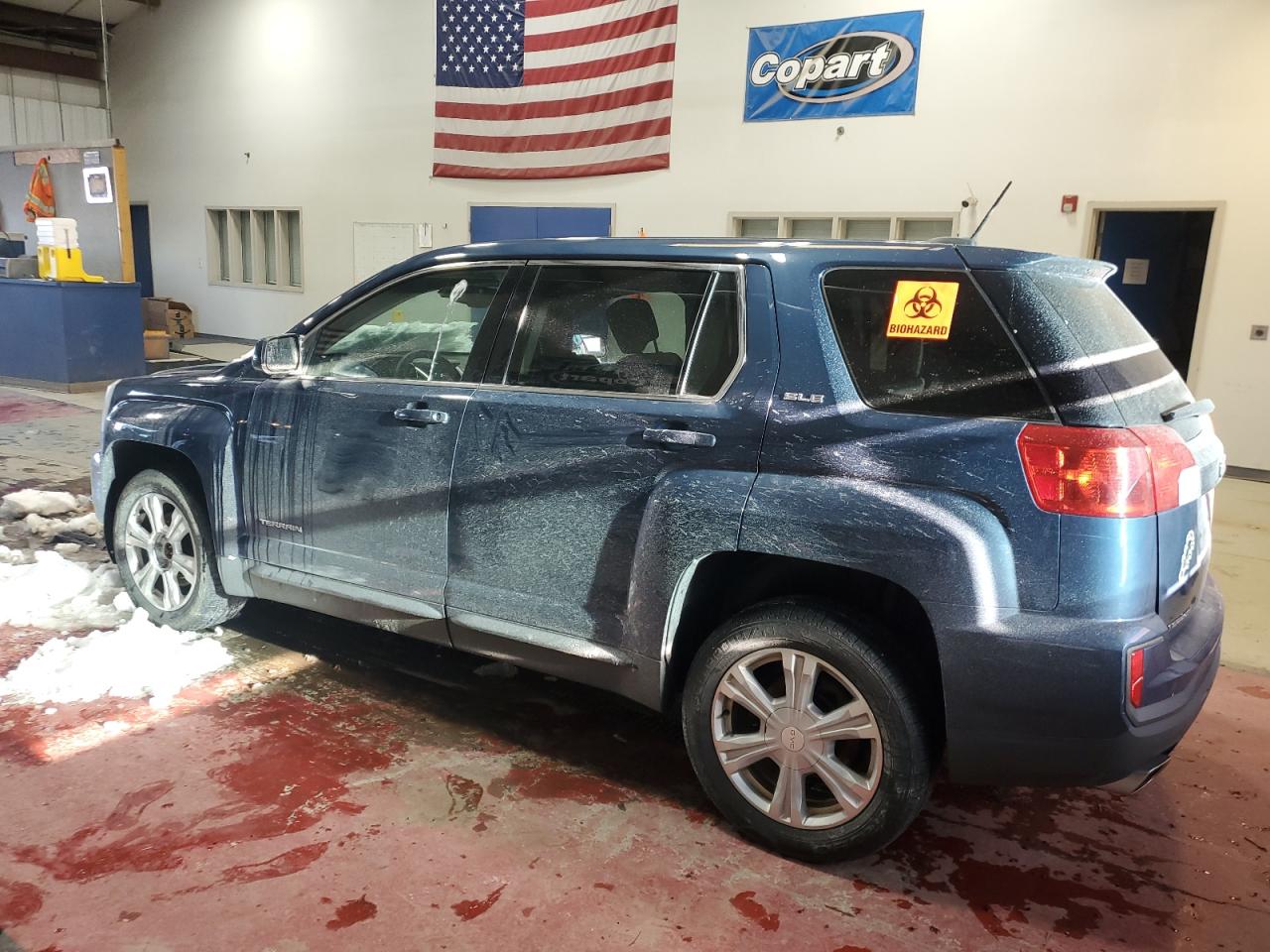 2017 GMC Terrain VIN 2GKALMEKXH6195559 Copart auction photo, undercarriage / front end damage thumbnail 2