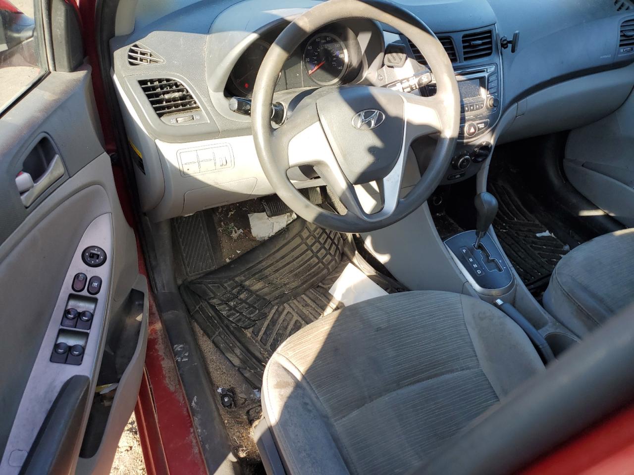 2016 Hyundai Accent VIN KMHCT4AEXGU118738 Copart auction photo, side / front end damage thumbnail 8