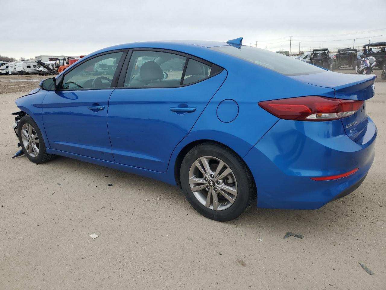 2018 Hyundai Elantra VIN KMHD84LF4JU555542 Copart auction photo, front end damage thumbnail 2