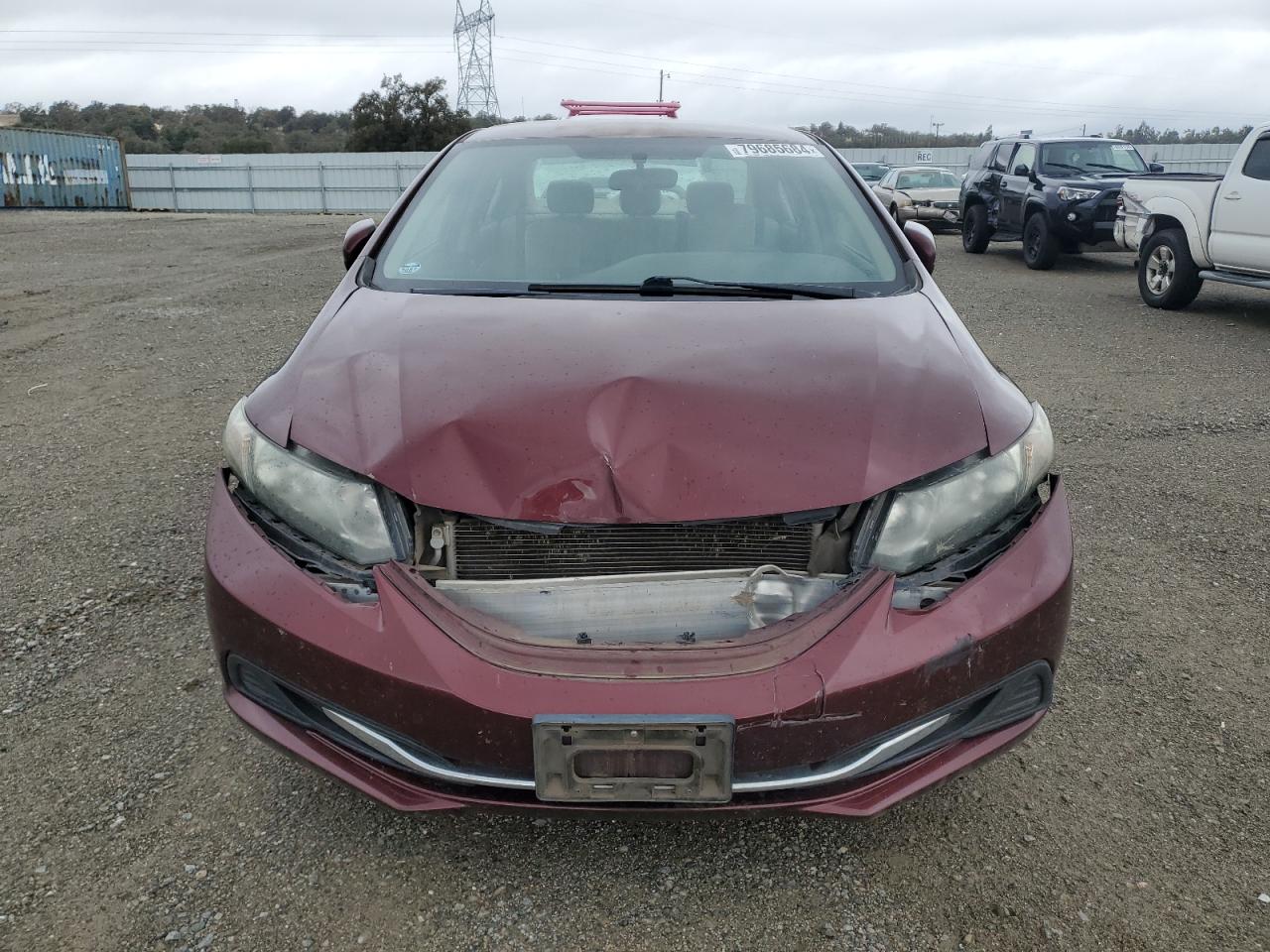 2015 Honda Civic VIN 2HGFB2F53FH522100 Copart auction photo, front end damage thumbnail 5