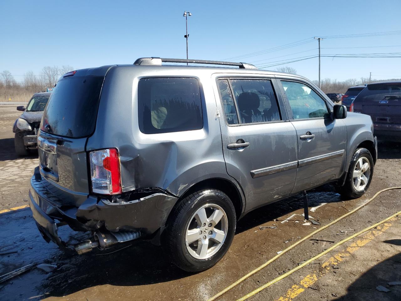 2011 Honda Pilot VIN 5FNYF4H51BB093298 Copart auction photo, rear end / front end damage thumbnail 3