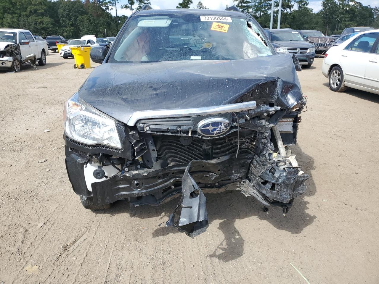 2015 Subaru Forester VIN JF2SJAFC1FH545259 Copart auction photo, side / front end damage thumbnail 5