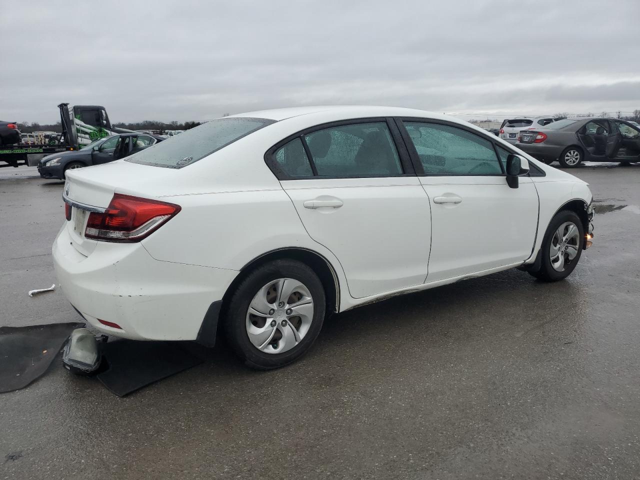 2013 Honda Civic VIN 19XFB2F55DE074658 Copart auction photo, front end / side damage thumbnail 3