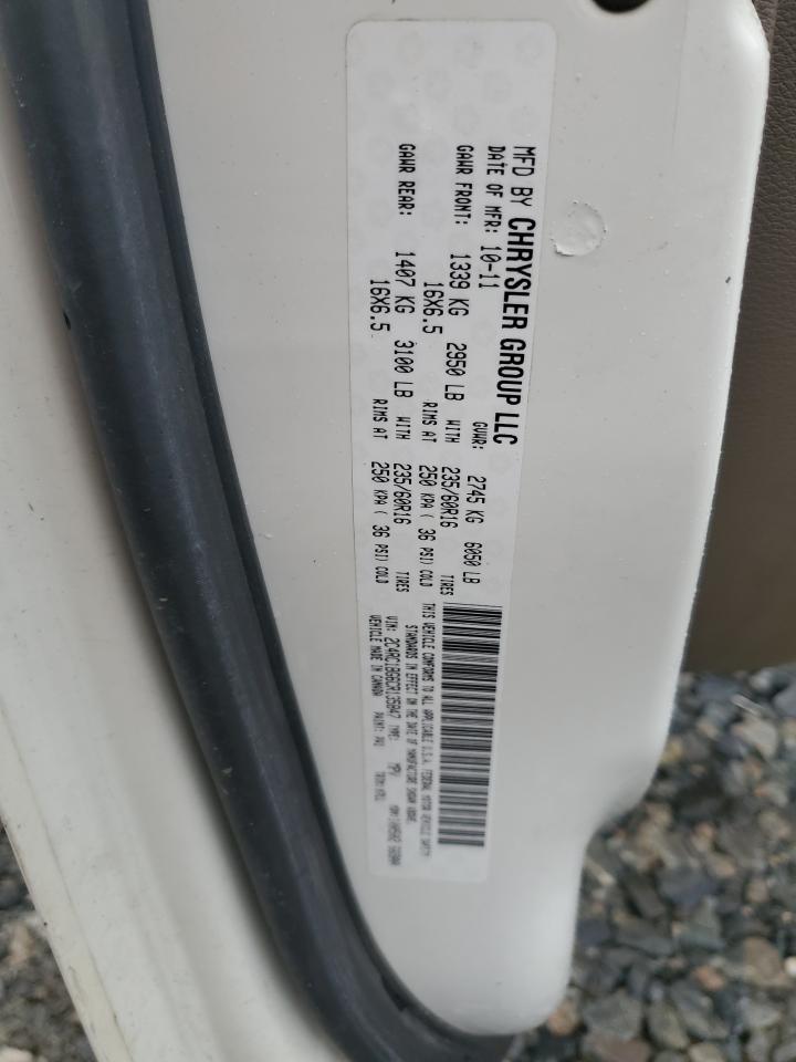 2012 Chrysler Town & Country VIN 2C4RC1BG6CR135847 Copart auction photo, side / rear end damage thumbnail 15