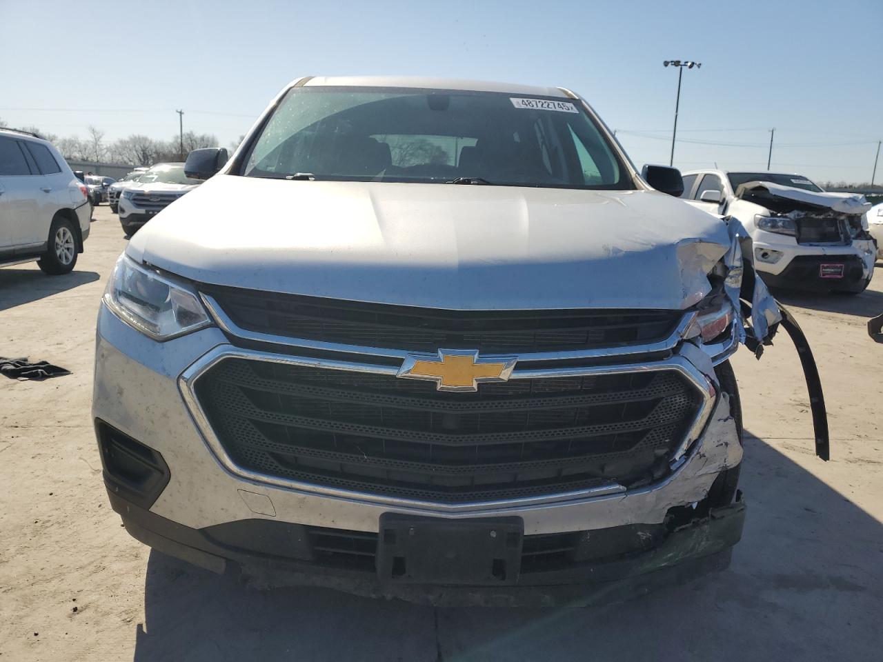 2020 Chevrolet Traverse VIN 1GNEVFKW6LJ223452 Copart auction photo, front end / hail damage thumbnail 5