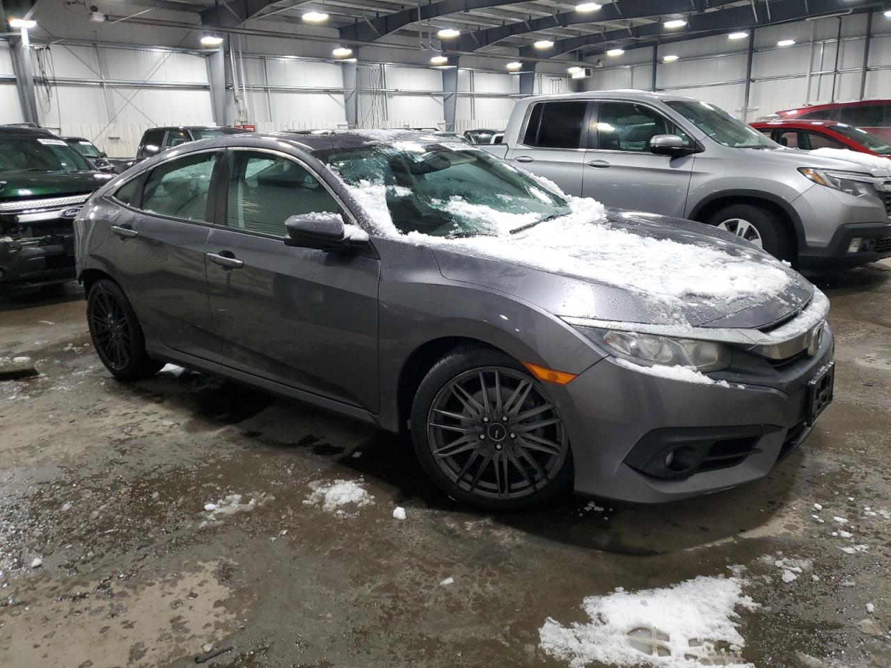 2017 Honda Civic VIN 19XFC1F35HE007263 Copart auction photo, rear end damage thumbnail 4