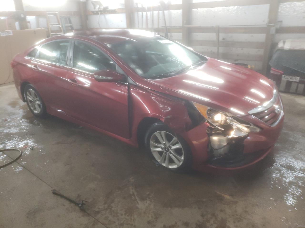2014 Hyundai Sonata VIN 5NPEB4AC8EH813645 Copart auction photo, front end damage thumbnail 4